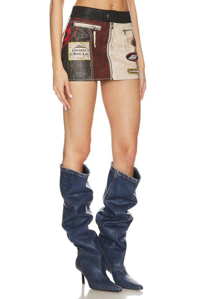 revolve Daytona Faux Leather Mini Skirt - 2
