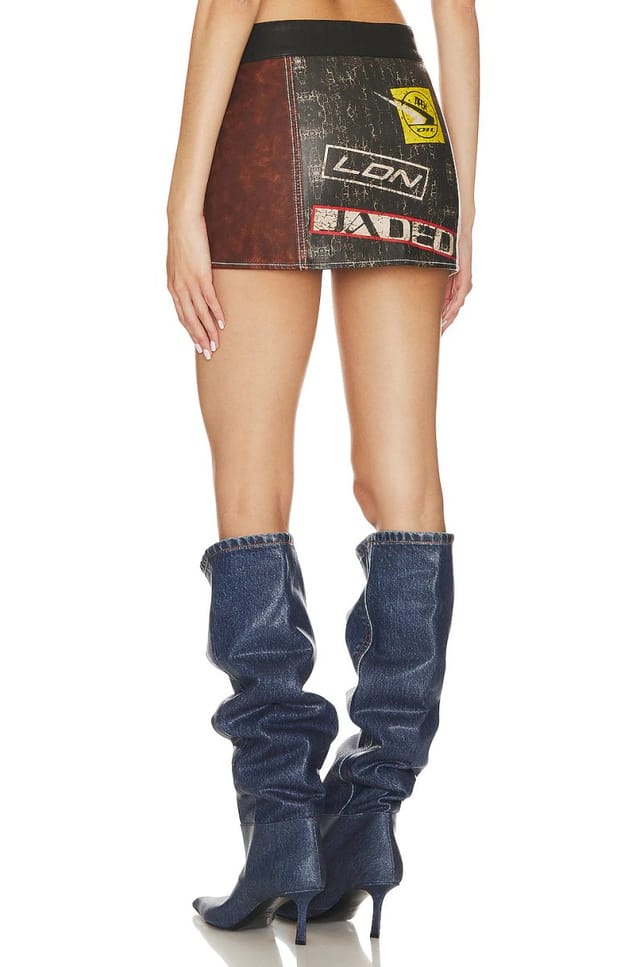 revolve Daytona Faux Leather Mini Skirt - 3
