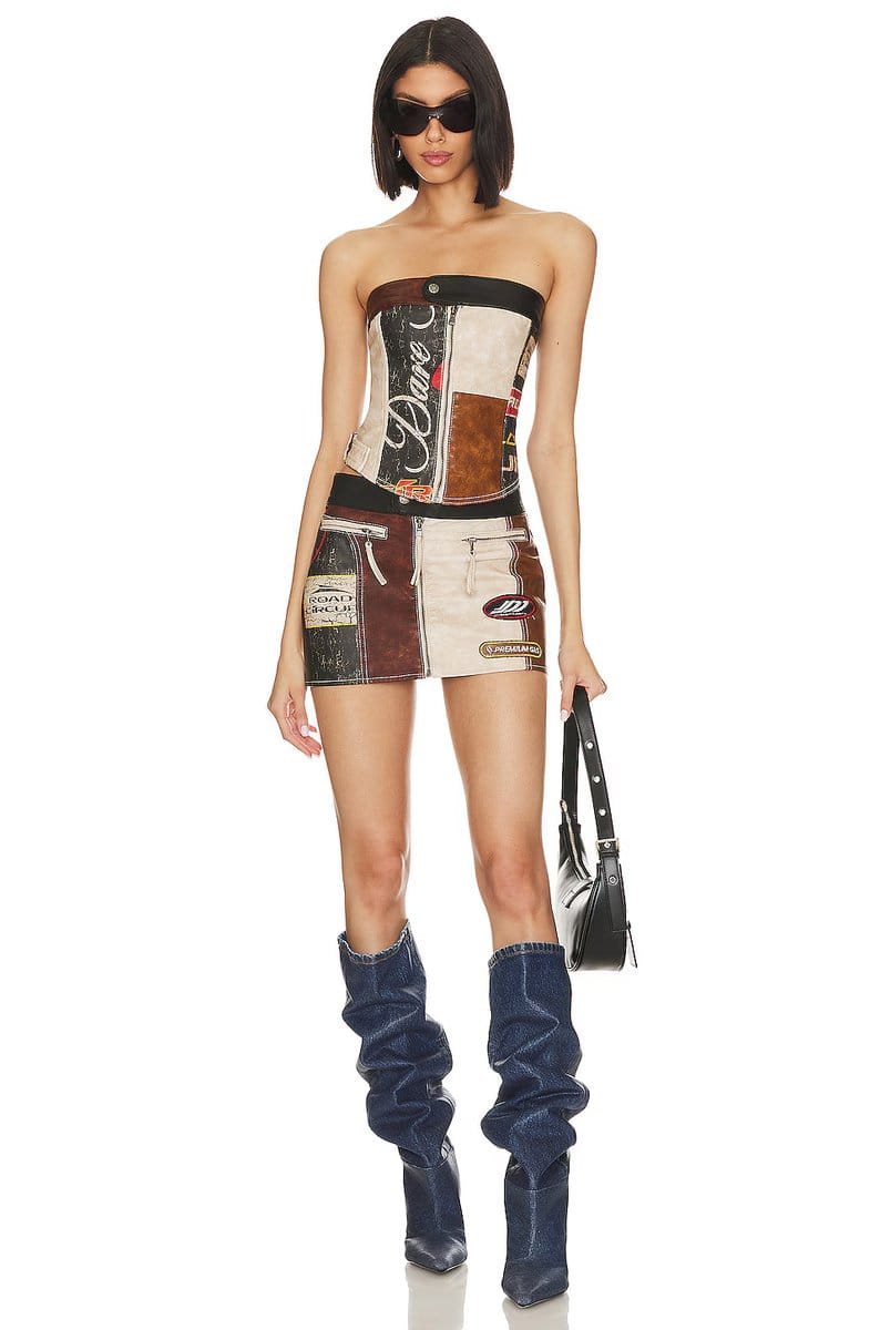revolve Daytona Faux Leather Mini Skirt - 4