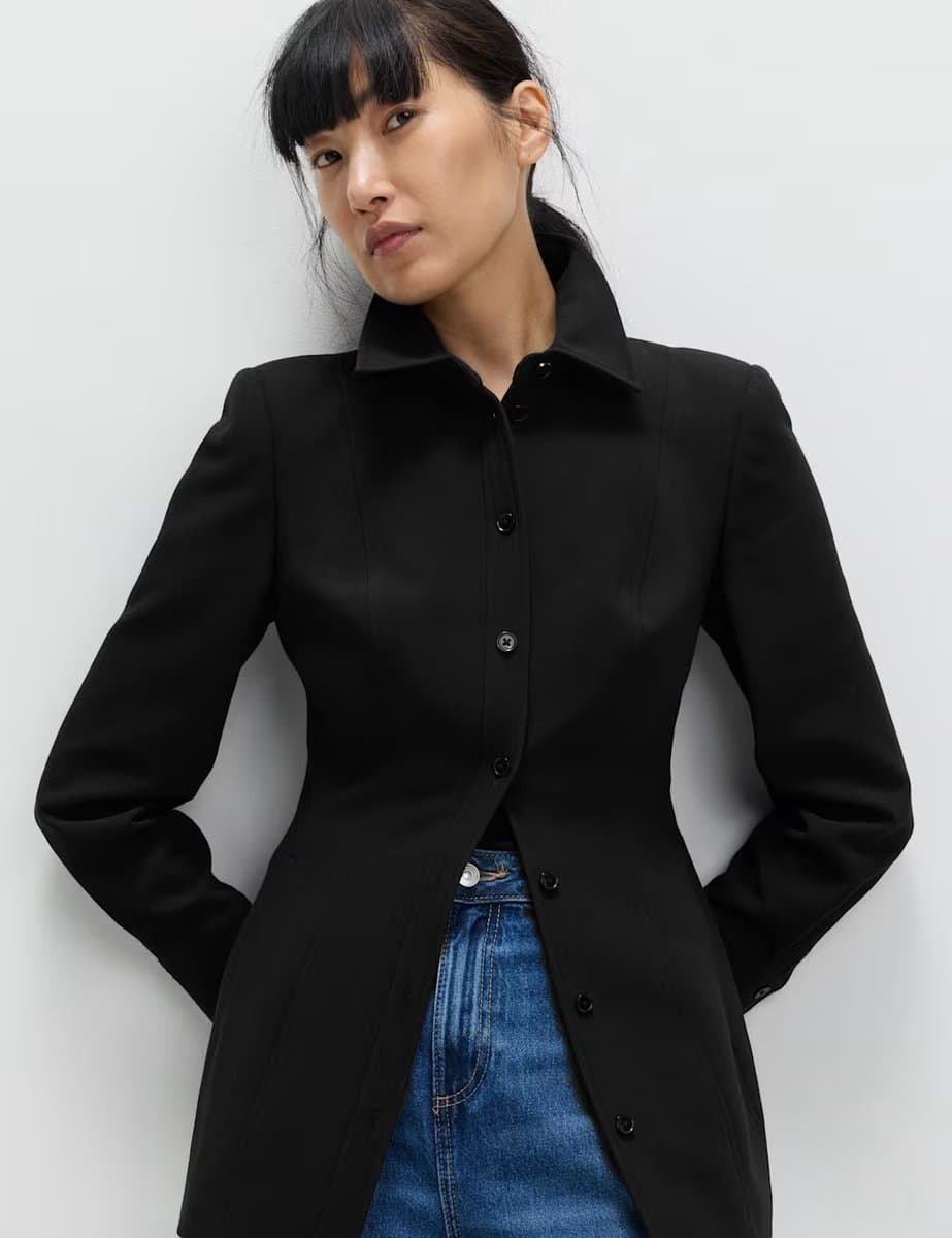 Marks & Spencer M&S Tailored Cinched Waist Jacket Black