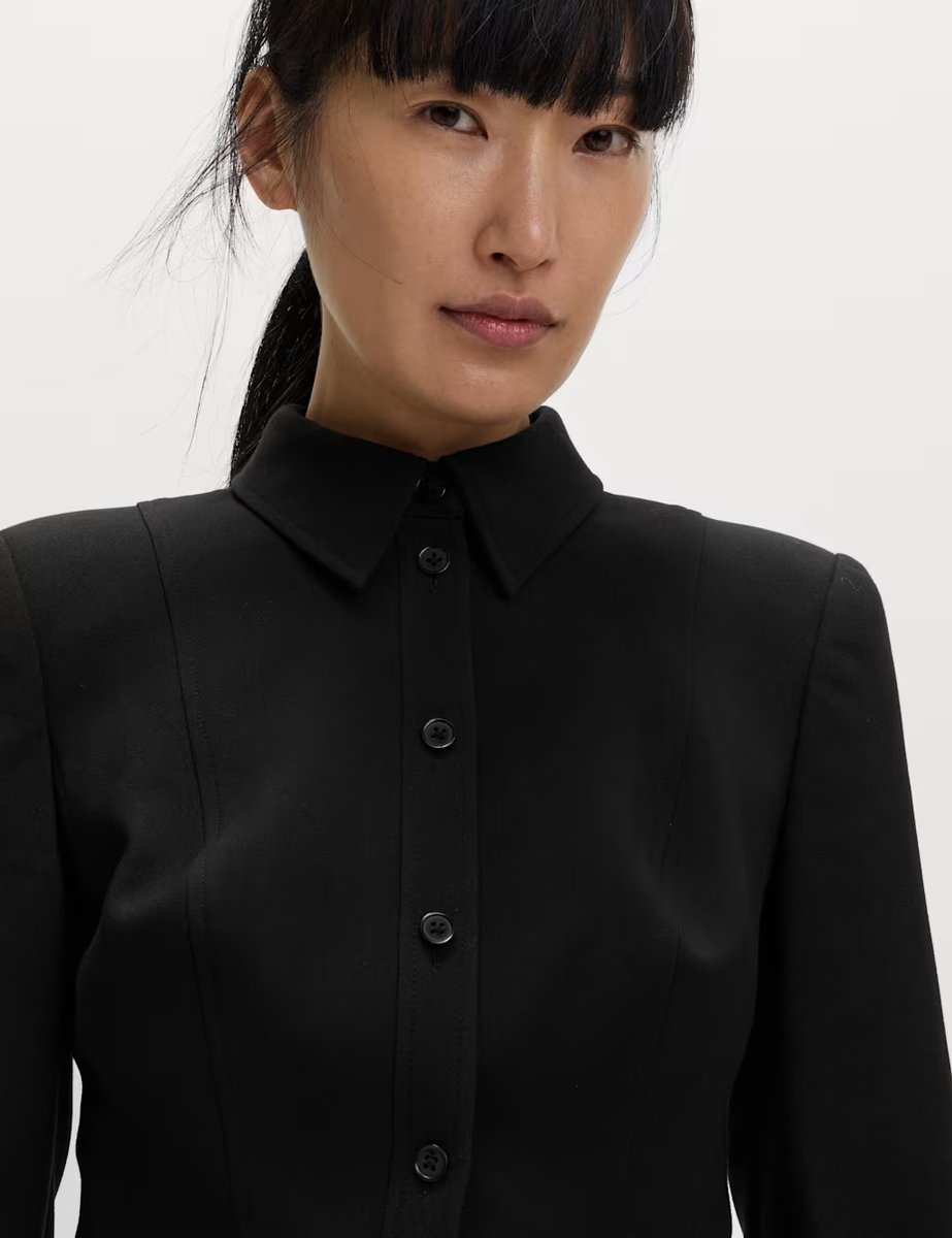 Marks & Spencer M&S Tailored Cinched Waist Jacket Black - 4
