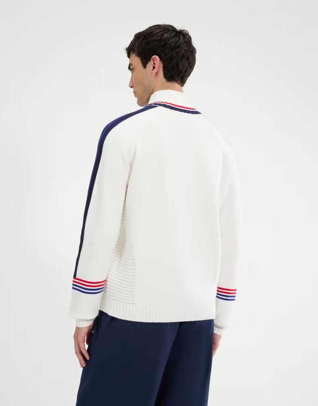 ASOS ellesse Pellini long sleeve knitted jumper in off white - 2