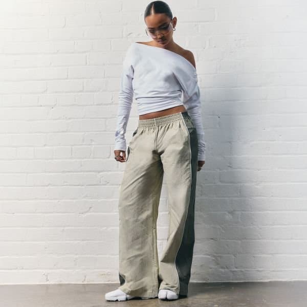 EGO EGO Sporty Chic Low Rise Track Pants in Sage Green