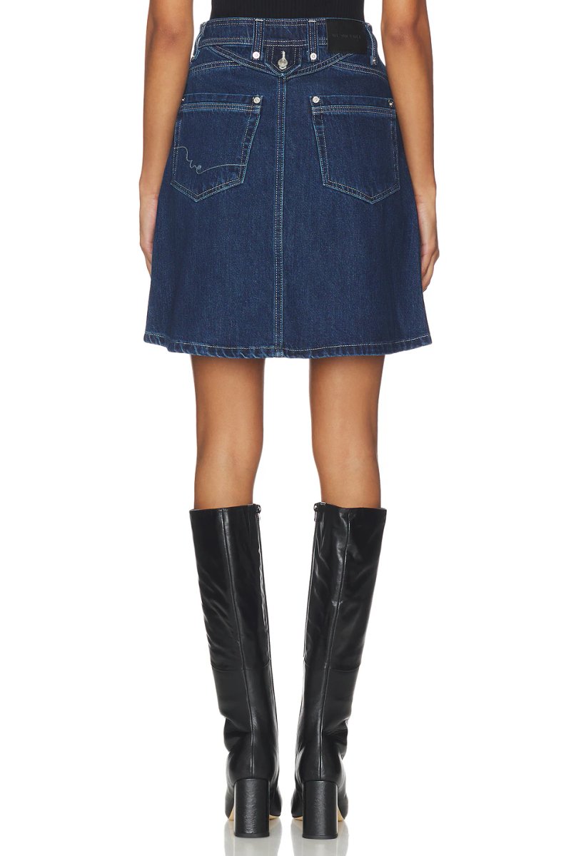 revolve x We The Free Suzy Denim Midi Skirt In Deep Ocean - 4