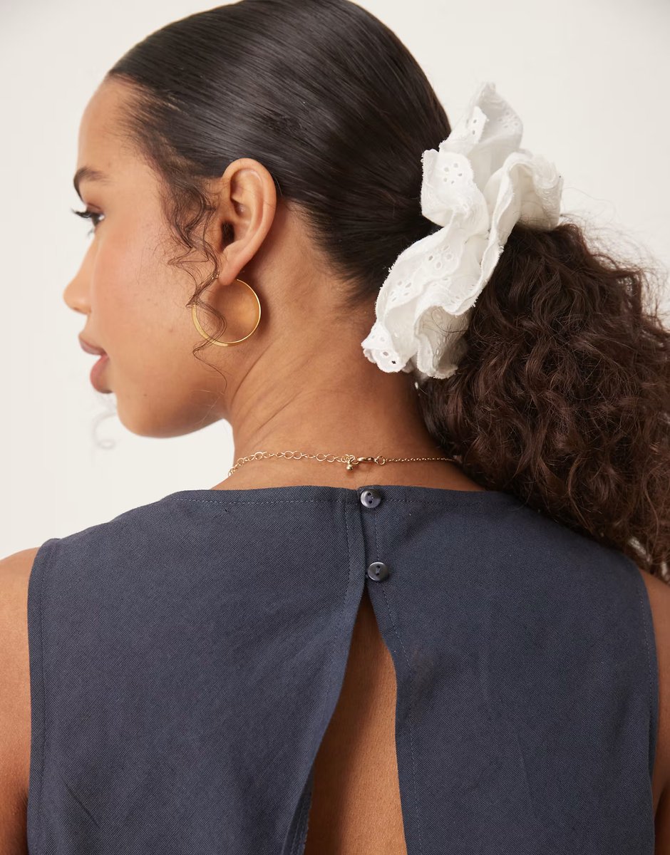 ASOS ASOS DESIGN double layer jumpsuit with open back in navy - 3