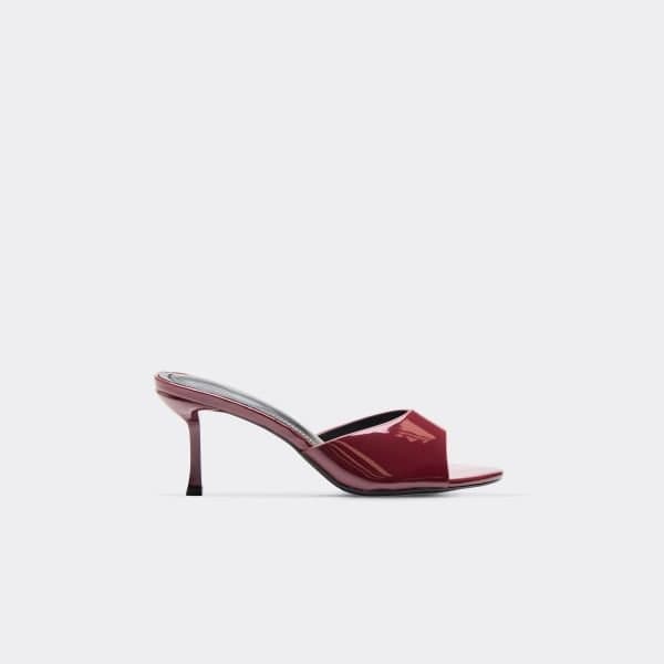 EGO EGO Peep Toe Heel in Burgundy Patent