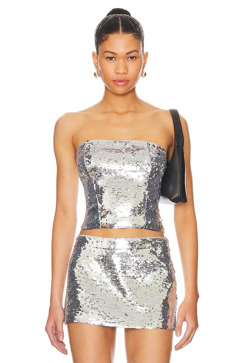 revolve Sequin Tube Top