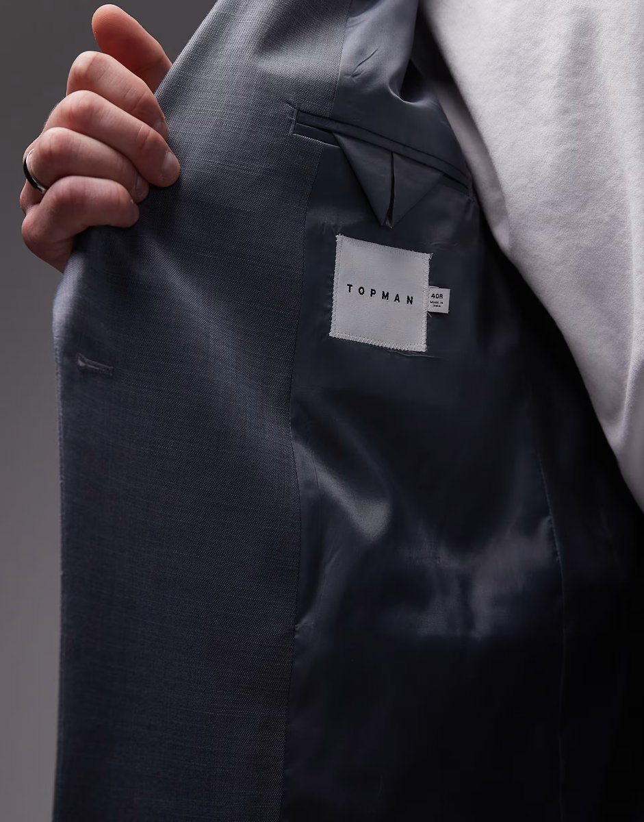 ASOS Topman relaxed suit jacket in blue - 3