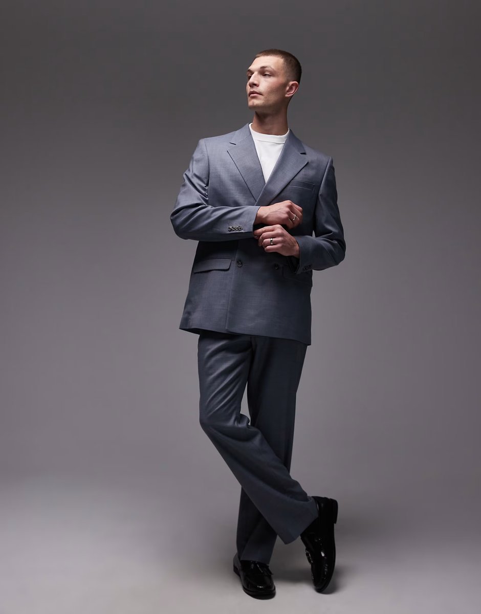 ASOS Topman relaxed suit jacket in blue - 4