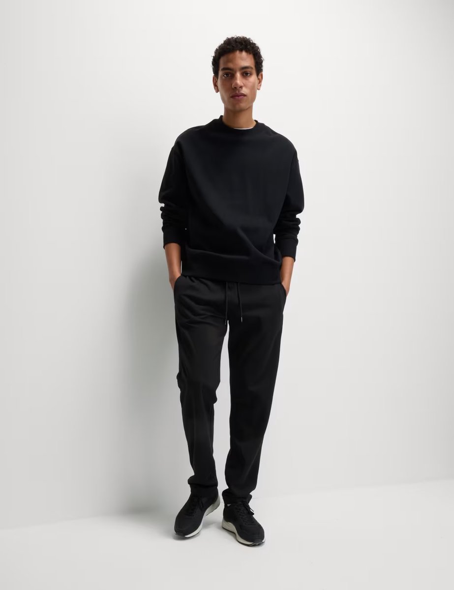 Marks & Spencer M&S 2 Pack Cotton Rich Straight Leg Joggers Black - 2