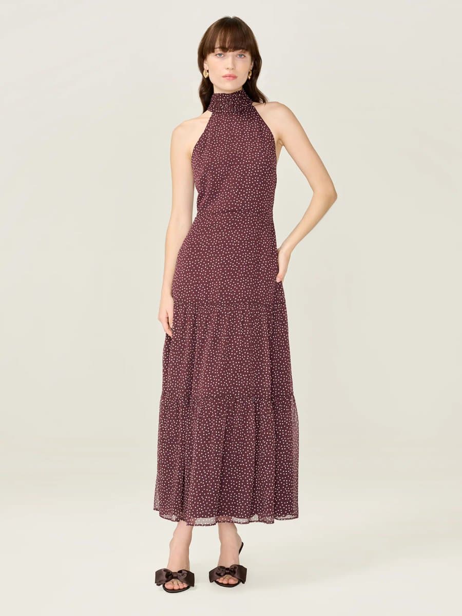 OMNES Romeo Dress in Chocolate