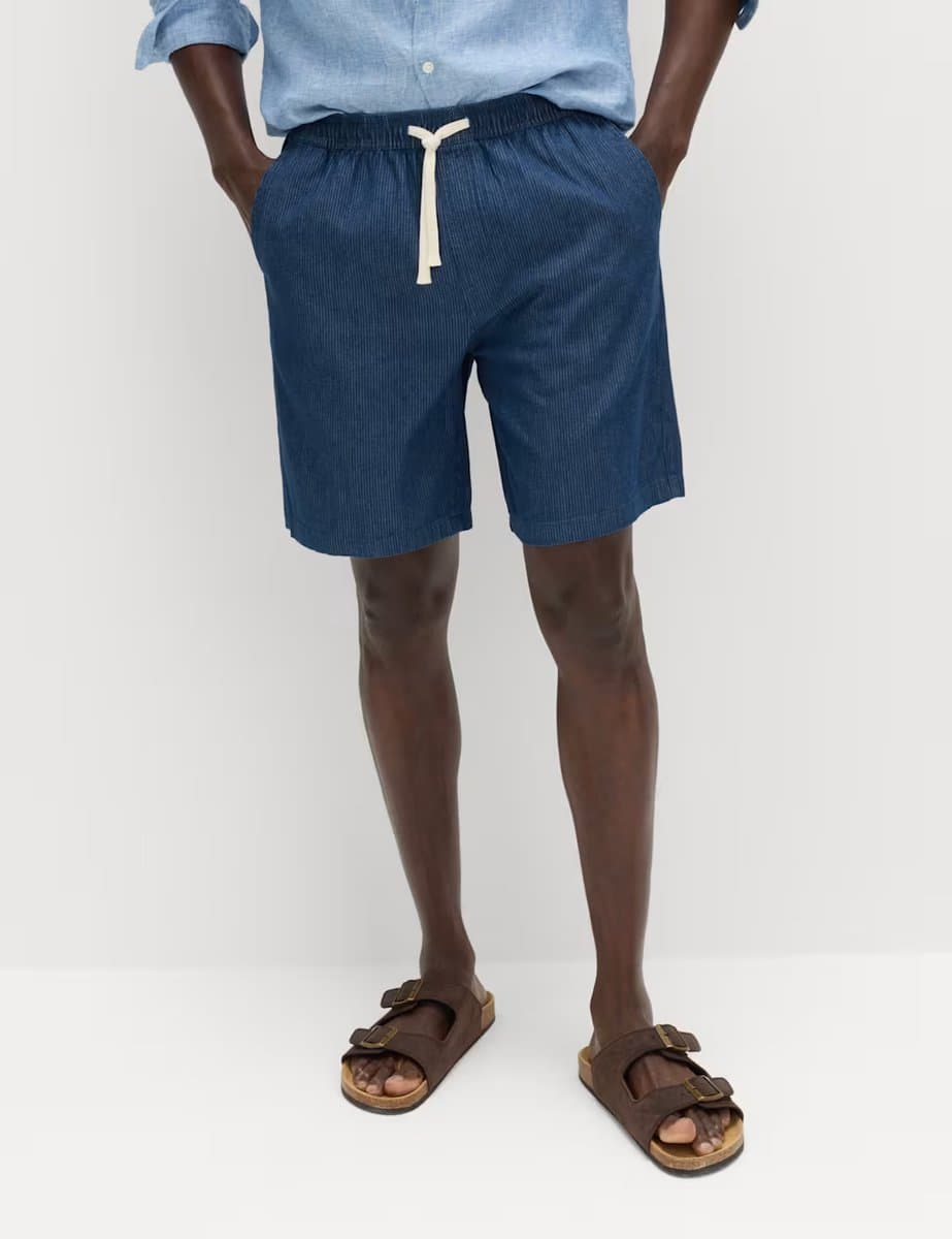 Marks & Spencer M&S Pure Cotton Corduroy Shorts Denim