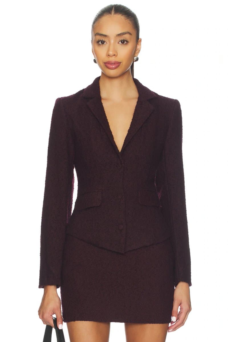 revolve Revolve Nalia Blazer with Long Sleeves in Plum