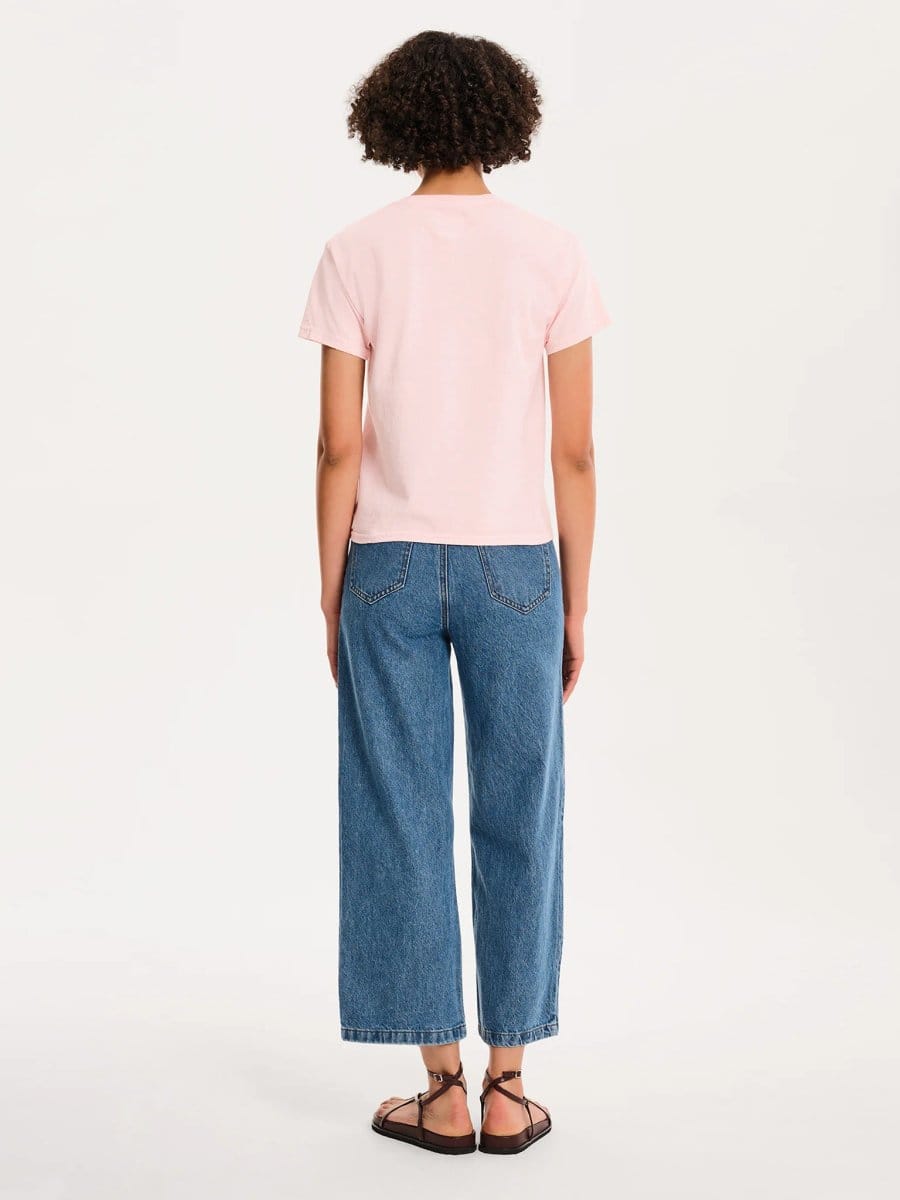 OMNES Rose Baby Tee in Pink - 4