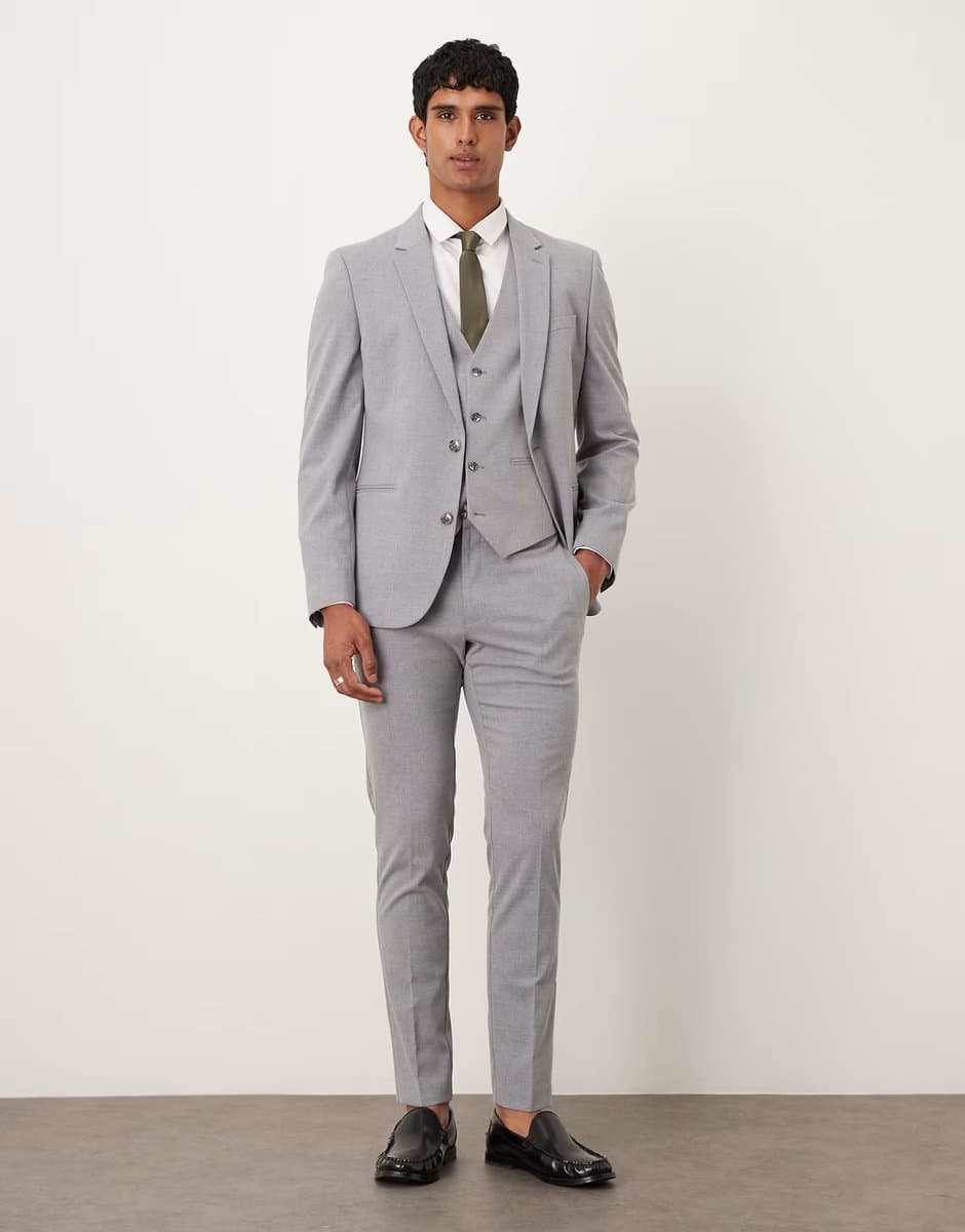 ASOS ASOS DESIGN skinny suit trousers in grey