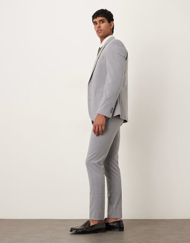 ASOS ASOS DESIGN skinny suit trousers in grey - 3