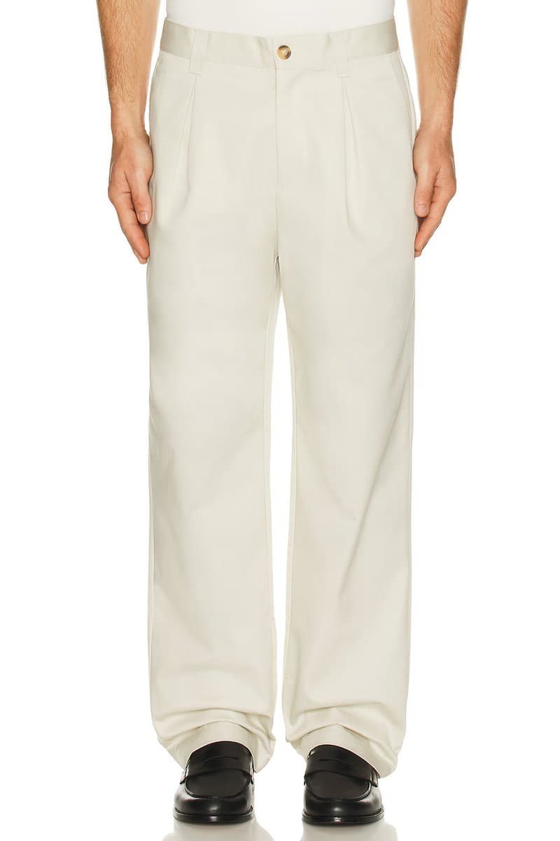 revolve Reverse Pleat Trouser in Ivory