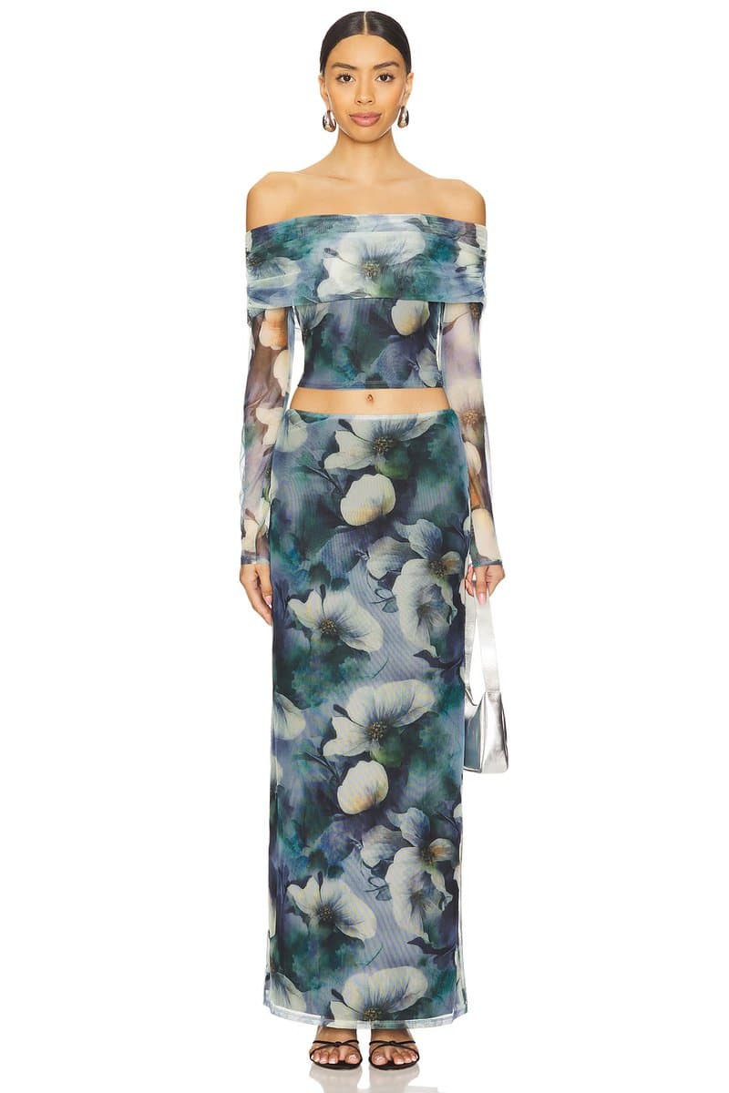 revolve Esmeralda Maxi Skirt Set