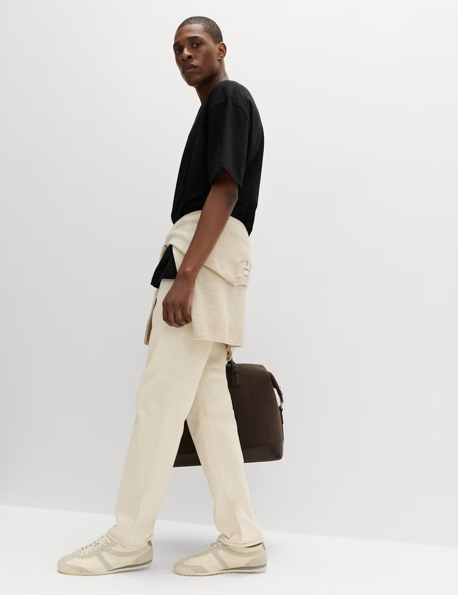 Marks & Spencer M&S Pure Cotton Oversized Midweight T-Shirt Black - 4