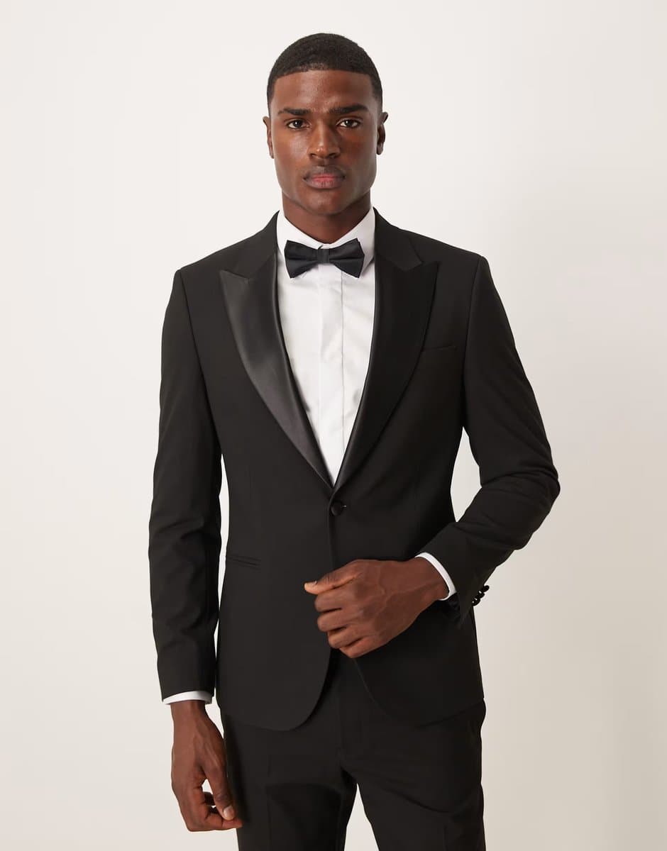 ASOS ASOS Skinny Tuxedo Jacket in Black