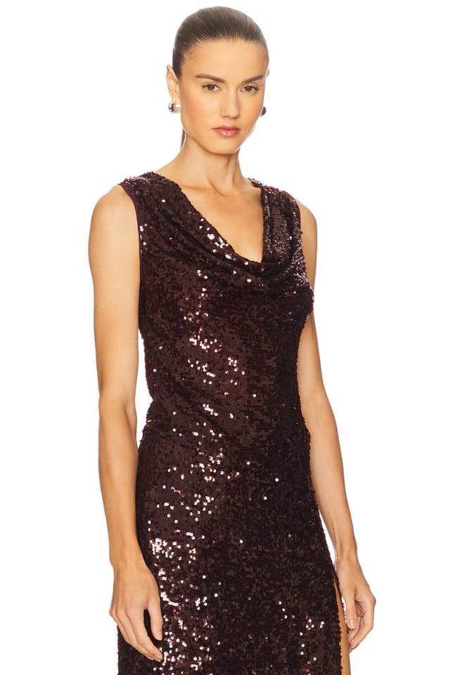 revolve Sequin Cowl Neck Top - 2
