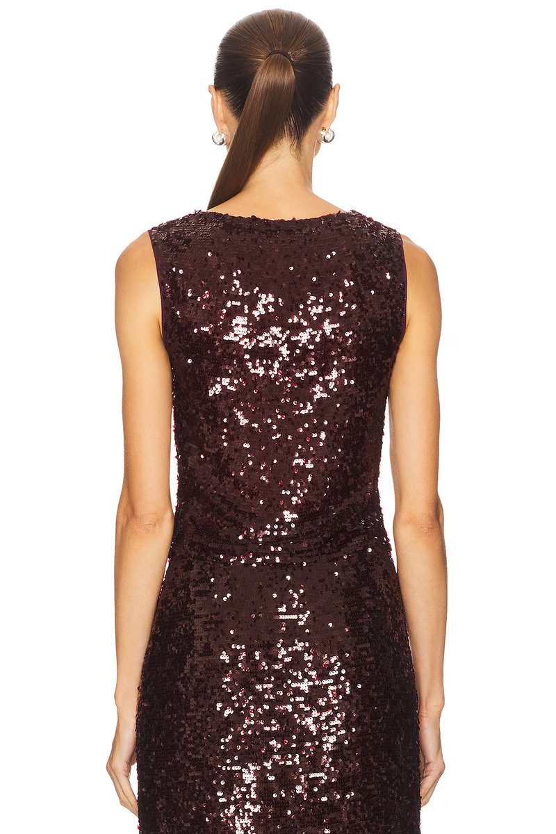 revolve Sequin Cowl Neck Top - 3