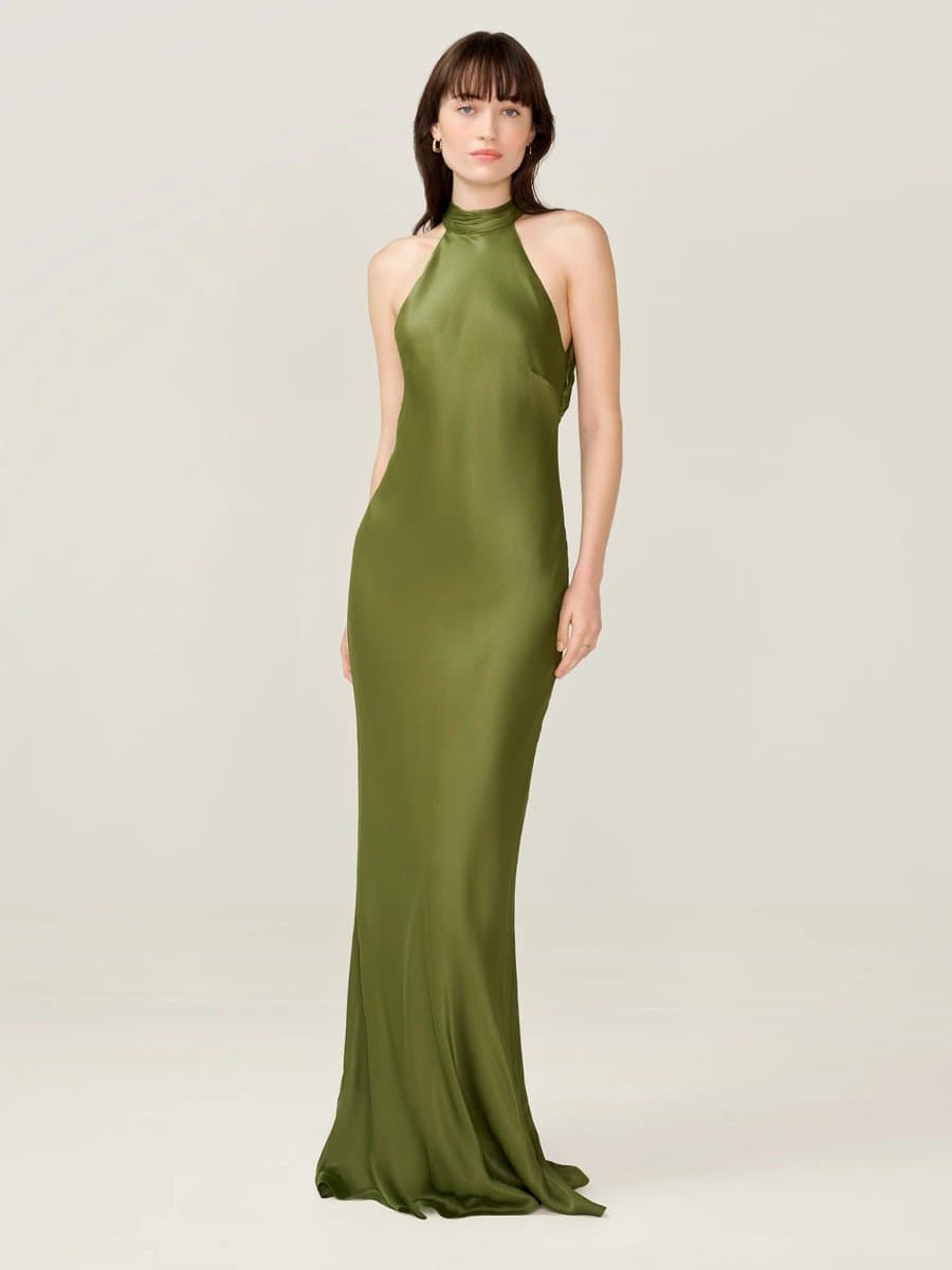 OMNES Milos Dress in Pear Green