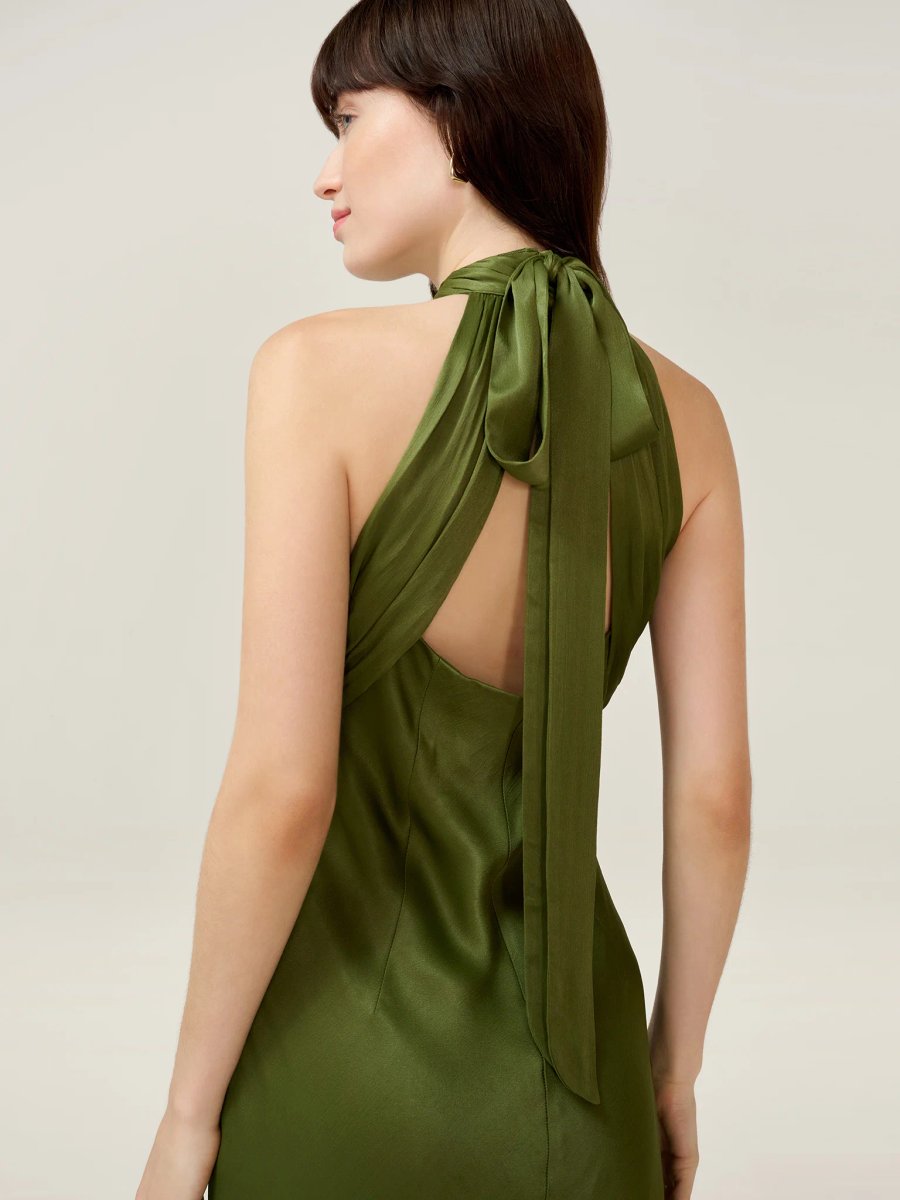 OMNES Milos Dress in Pear Green - 2