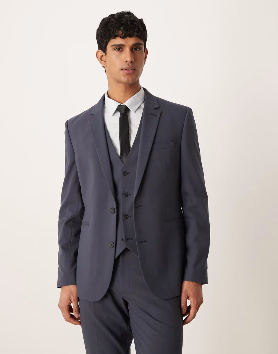 ASOS ASOS DESIGN slim suit jacket in navy