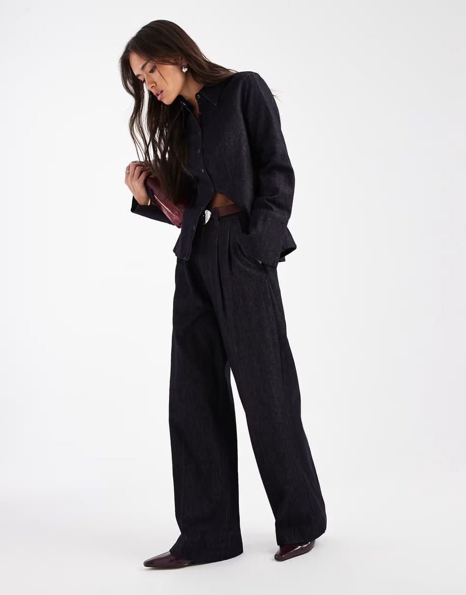 ASOS French Connection wide leg denim jeans co-ord in indigo