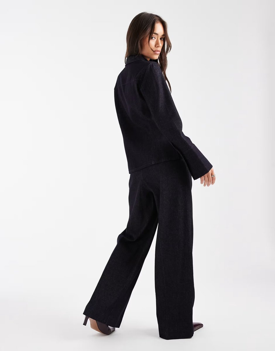 ASOS French Connection wide leg denim jeans co-ord in indigo - 3