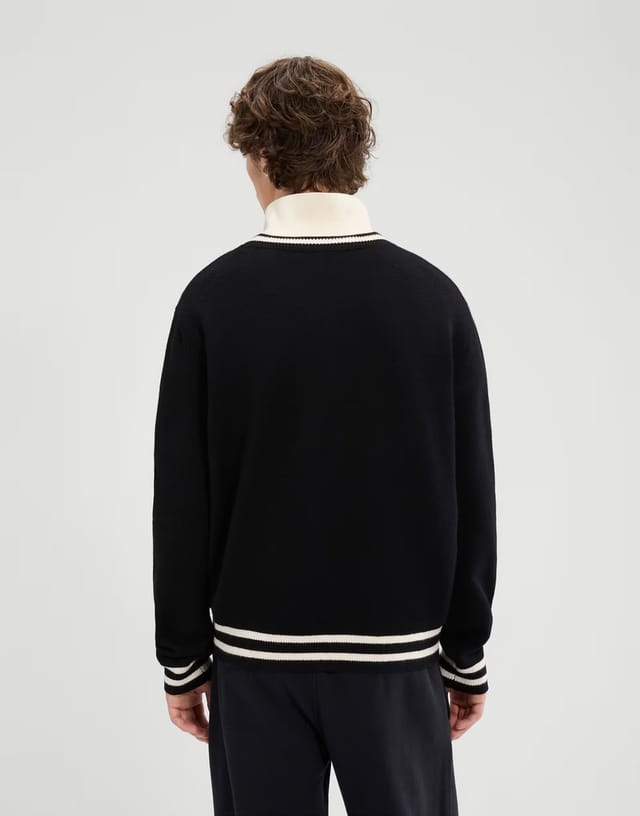 ASOS ellesse Giocios long sleeve knit sweater in black - 2