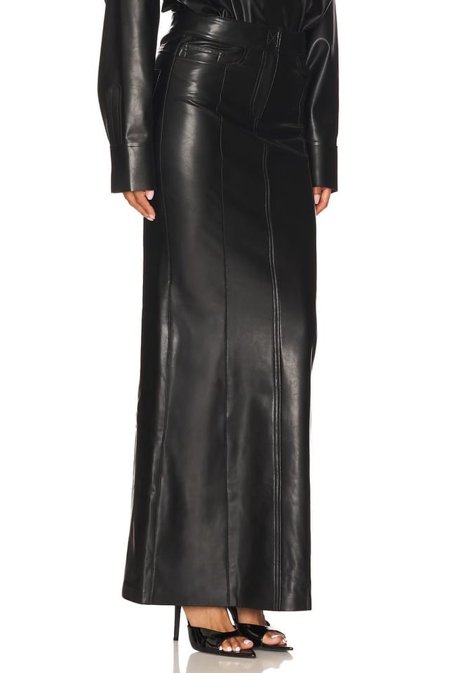 revolve Straight Jean Skirt To Floor - 2