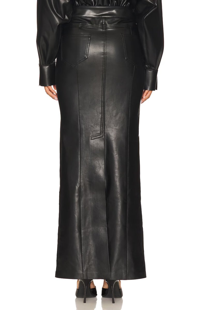 revolve Straight Jean Skirt To Floor - 4