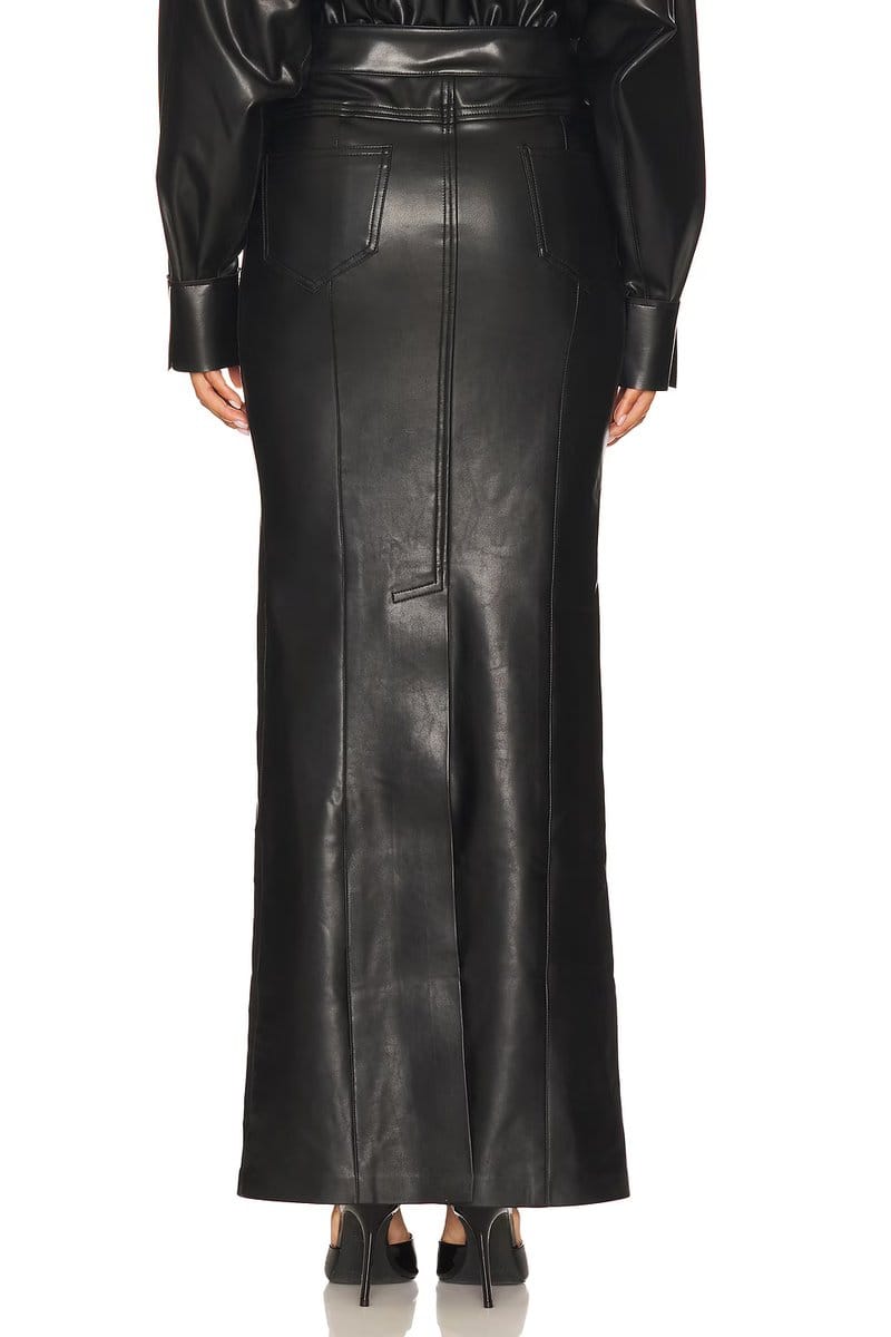 revolve Straight Jean Skirt To Floor - 4