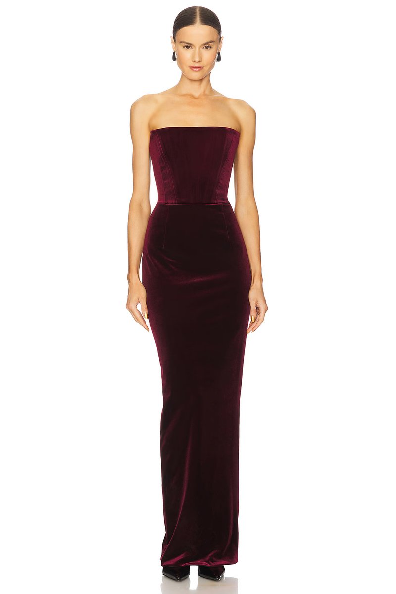revolve Florentina Strapless Velvet Gown - 2