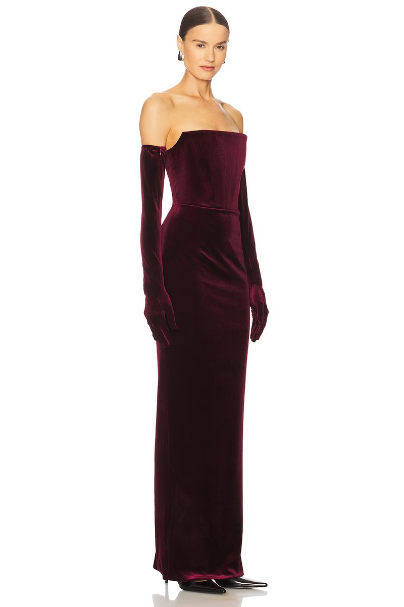 revolve Florentina Strapless Velvet Gown - 3