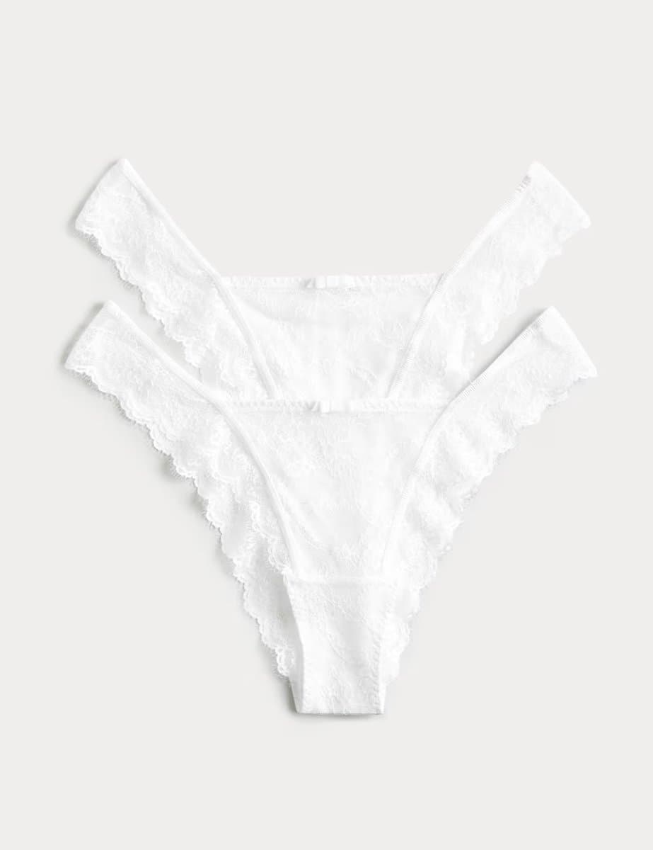 Marks & Spencer M&S 2 Pack Ida Lace Miami Knickers White