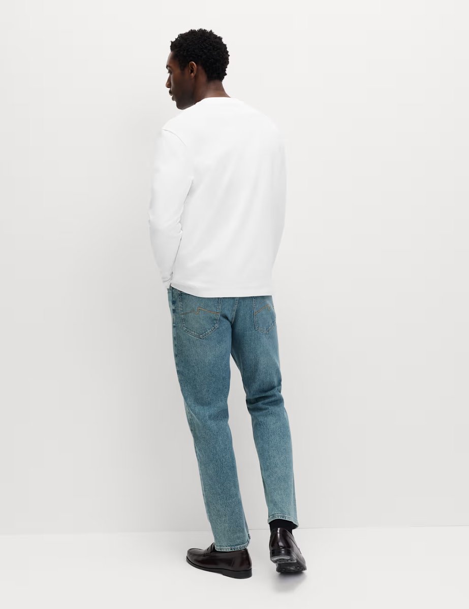 Marks & Spencer M&S Ultimate Cotton Blend Long Sleeve T-Shirt White - 4