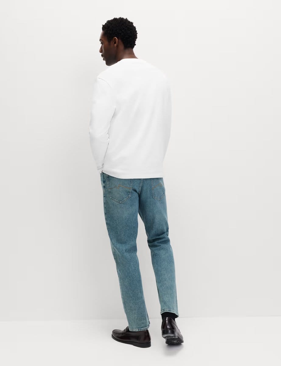 Marks & Spencer M&S Ultimate Cotton Blend Long Sleeve T-Shirt White - 4