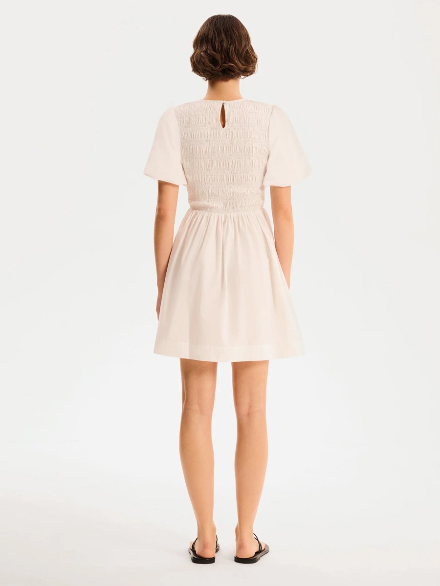 OMNES Terri Mini Dress in White - 4