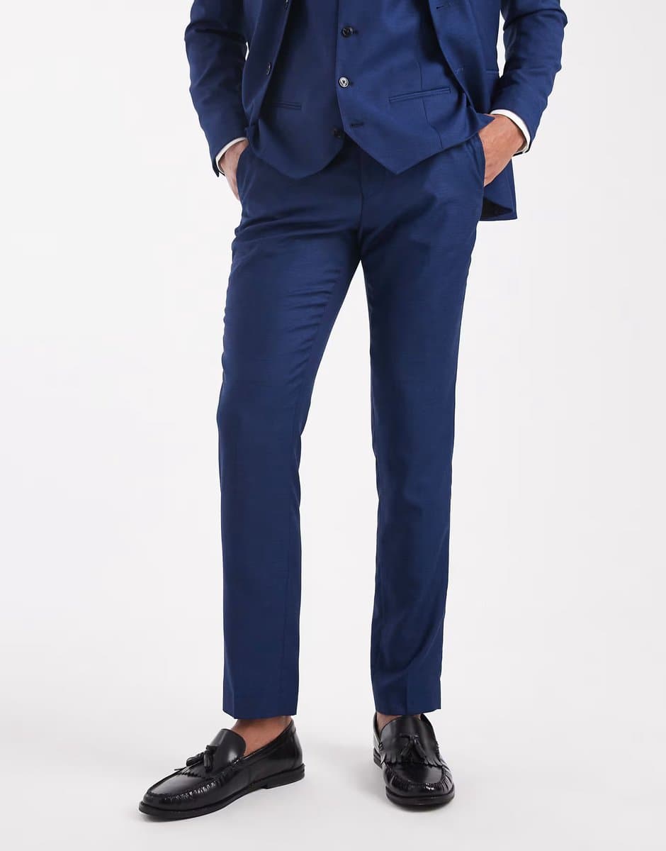 ASOS Jack & Jones super slim trousers in blue