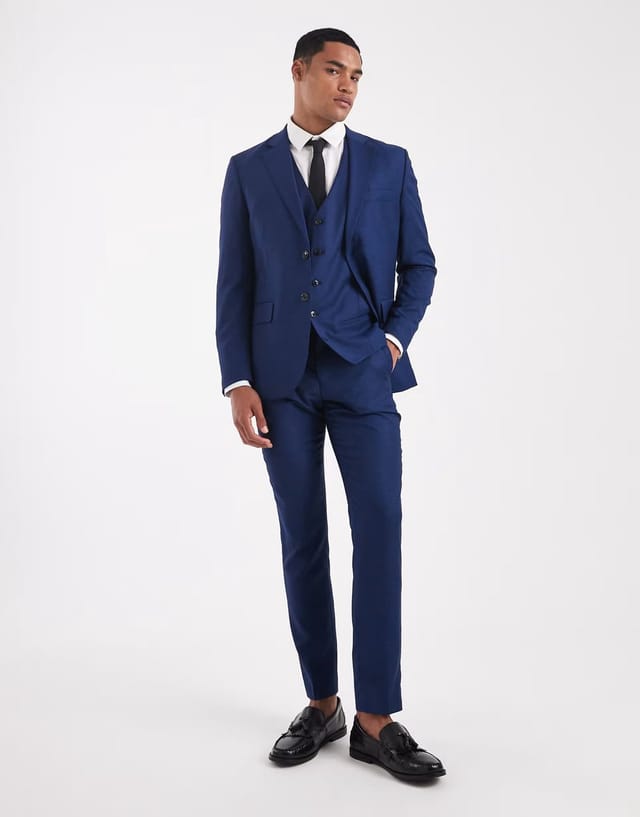 ASOS Jack & Jones super slim trousers in blue - 2