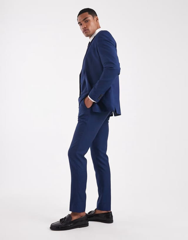 ASOS Jack & Jones super slim trousers in blue - 3