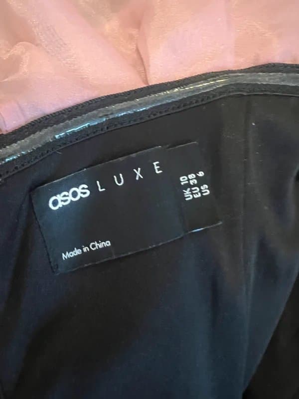 ASOS ASOS luxe velvet top with pink bow