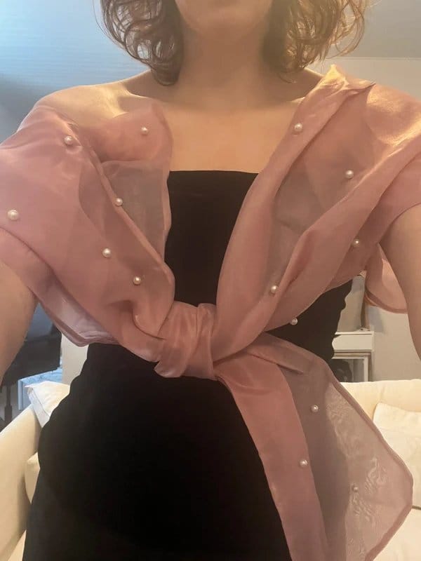 ASOS ASOS luxe velvet top with pink bow - 2
