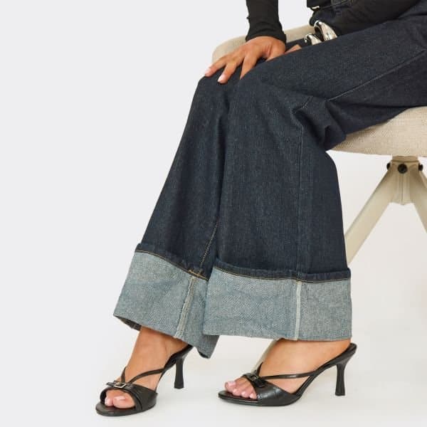 EGO Sage Strappy Buckle Detail Peep Toe Heeled Mule In Black Croc Print Faux Leather, Women's Size UK 3