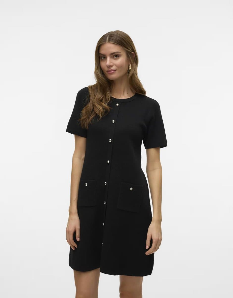 ASOS Vero Moda Knitted dress in black