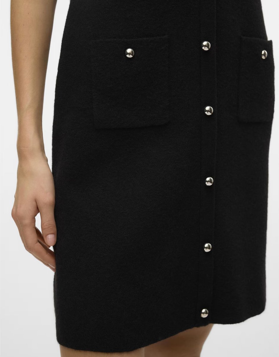 ASOS Vero Moda Knitted dress in black - 3