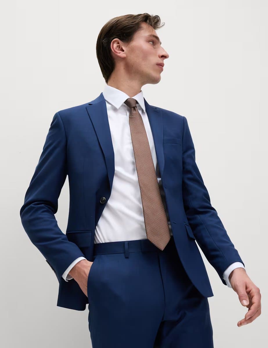 Marks & Spencer M&S Skinny Fit Stretch Suit Jacket Dark Indigo